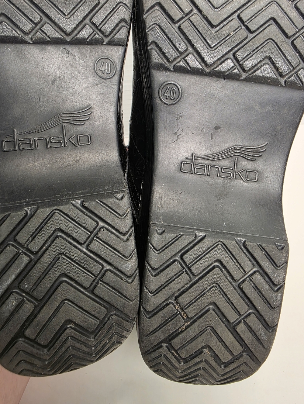 Dansko Black Embossed Leather Clogs - Picture 13 of 14
